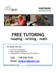 Free Remote Tutoring for Adults